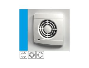 Wentylator domowy Vulkan VK100L+ klapka zwrotna, łożysko kulkowe, kontrolka LED, fi 100 mm, kolor biały