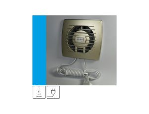 Wentylator domowy Eol 100GF przewód z wtyczką, fi 100 mm, kolor złoty