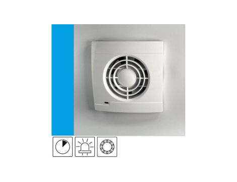 Wentylator domowy VENTRO 100 WC (LK) kontrolka LED, łożysko kulkowe, wyłącznik czasowy, fi 100 mm, kolor biały