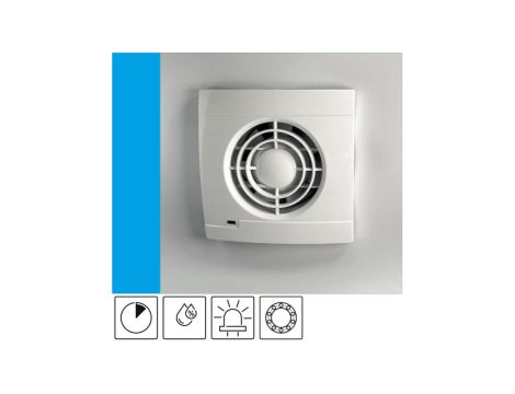 Wentylator domowy Aero VK100HT czujnik wilgoci i z opóźnieniem czasowym, kontrolka LED, łożysko kulkowe, fi 100 mm, kolor biały