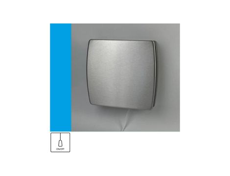 Wentylator domowy Eol F10P INOX przełącznik pociągany, fi 100 mm, front stalowy