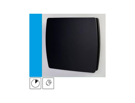 Wentylator domowy Eol F10HT Onyx czujnik wilgotności z opóźnieniem czasowym, fi 100 mm, kolor czarny