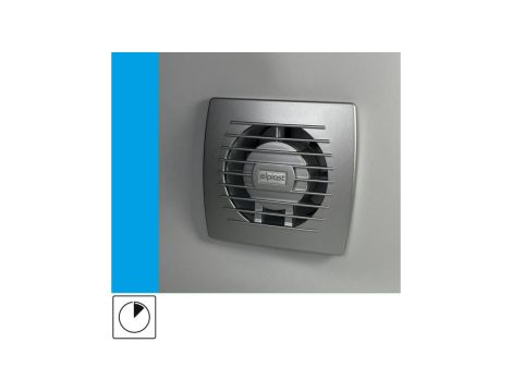 Wentylator domowy Eol 100TSF wyłącznik czasowy, fi 100 mm, kolor srebrny