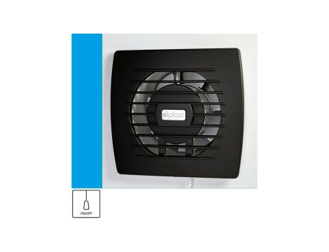Wentylator domowy Eol 100P Onyx przełącznik pociągany, fi 100 mm, kolor czarny