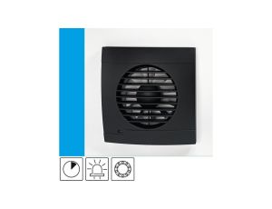 Wentylator domowy Vulkan RK100T Onyx łożysko kulkowe, wyłącznik czasowy, kontrolka LED, fi 100 mm, kolor czarny