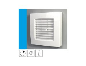 Wentylator domowy Atol 100AHT czujnik wilgotności z opóźnieniem czasowym, automatyczna żaluzja, fi 100 mm, kolor biały