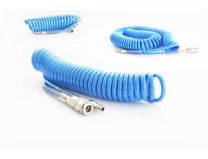 Wąż spiralny pneumatyczny 12x8 mm z szybkozłączami DN7,2 długość 15 m - image 2