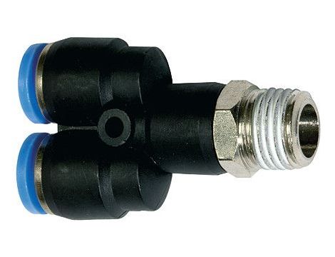 Trójnik pneumatyczny wtykowy typu Y, M6 GZ do węża fi 4 mm, tworzywo sztuczne