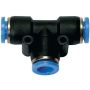 Trójnik pneumatyczny wtykowy typu T do węża fi 10 mm, tworzywo sztuczne - 2