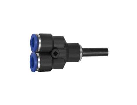 Rozdzielacz pneumatyczny do złącza wtykowego fi 12 mm na dwa odejścia 12 mm, tworzywo sztuczne