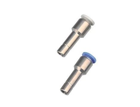 Redukcja do złączki wtykowej pneumatycznej wtyk 12 mm pod wąż fi 8 mm, mosiądz niklowany