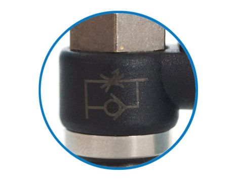 Zawór dławiąco-zwrotny wtykowy do siłownika G 1/8 GZ, do węża fi 10 mm, tworzywo sztuczne - 2