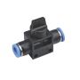 Zawór pneumatyczny wtykowy odcinający z odpowietrzeniem, do węża 6 mm, tworzywo sztuczne - 2