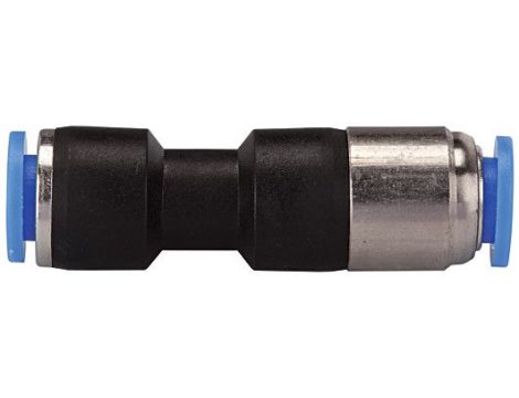 Zawór zatrzymujący wtykowy prosty  do węża fi 6 mm, tworzywo sztuczne