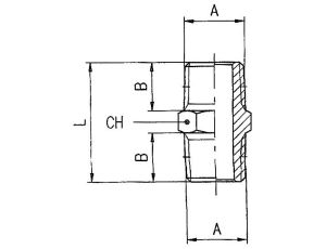 Nypel R 1/4 GZ, mosiądz niklowany - image 2