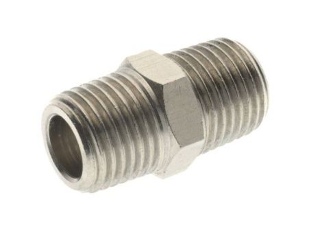 Nypel R 1/8 GZ, mosiądz niklowany