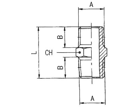 Nypel R 3/4 GZ, mosiądz niklowany - 2