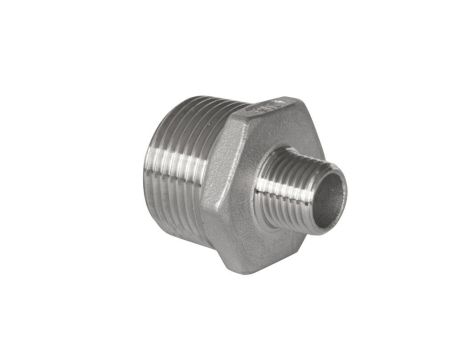 Nypel redukcyjny nierdzewny R 1 GZ - R 3/4 GZ, stal 316