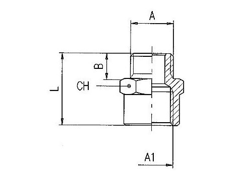 Złączka redukcyjna gwintowana, redukcja nyplowa G1/8 GZ - G 1/8 GW, mosiądz niklowany - 2