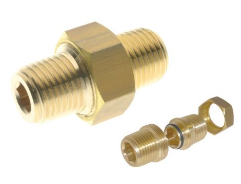 Śrubunek mosiężny gwintowany prosty R 1/4 GZ