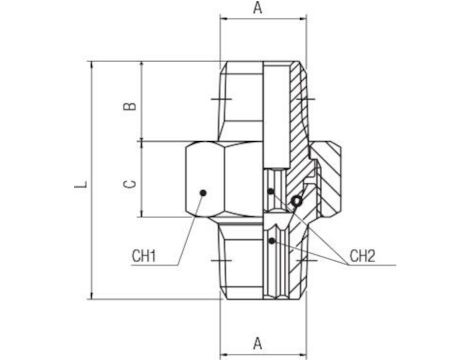 Śrubunek mosiężny gwintowany prosty R 1/8 GZ - 2