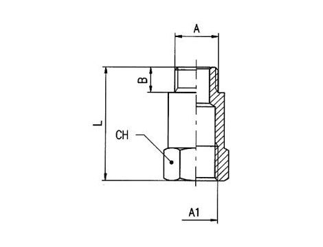 Przedłużka gwintowana G 1/4 GZ - G 1/4 GW, długość 35 mm, mosiądz niklowany - 2
