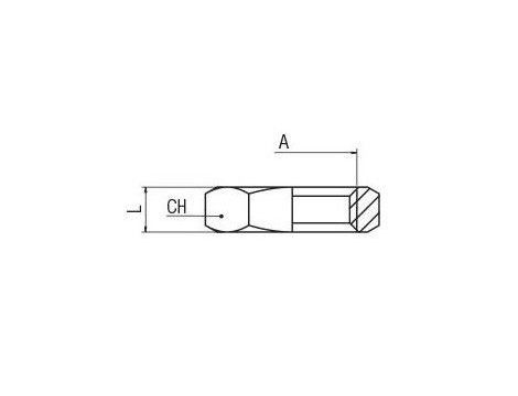 Nakrętka nierdzewna gwintowana 8-kątna calowa G 1 GW, stal 316 - 2