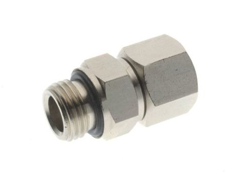 Przedłużka gwintowana obrotowa, redukcja obrotowa G 3/8 GZ - G 3/8 GW, mosiądz niklowany