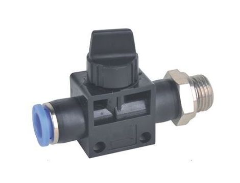 Zawór wtykowy 3/2 z odpowietrzeniem G 3/8 GZ do węża fi 10 mm, tworzywo sztuczne