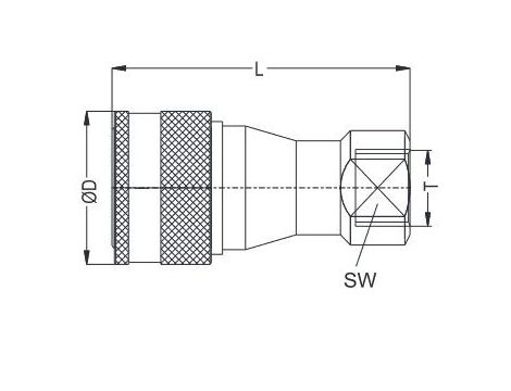 Szybkozłącze hydrauliczne ISO B obustronnie odcinające, G 1/8 GW, mosiądz, NBR - 2