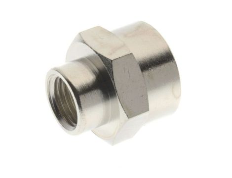 Mufa gwintowana redukcyjna G 3/4 GW - G 1 GW, mosiądz niklowany