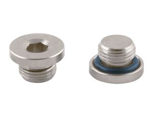 Korek gwintowany z oringiem G 1/8 GZ, pod imbus, mosiądz niklowany