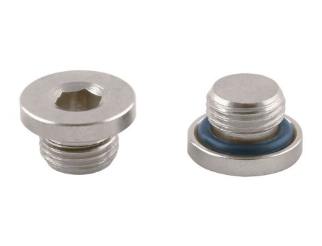 Korek gwintowany z oringiem G 3/4 GZ, pod imbus, mosiądz niklowany