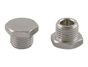 Korek gwintowany 6-kątny G 1 GZ, mosiądz niklowany