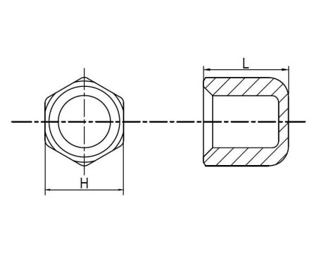 Zaślepka do rury nierdzewnej gwintowana, korek z gwintem wewnętrznym R 3/4 GW, stal 316 - 3