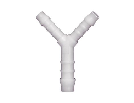 Trójnik karbowany redukcyjny typu Y 2x 6 mm - 1 x 8 mm, tworzywo POM