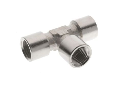 Trójnik gwintowany typu T WWW, 3 x G 1 GW, mosiądz niklowany