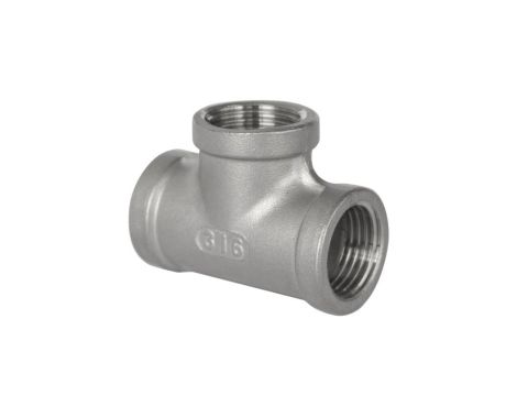 Trójnik nierdzewny gwintowany typu T WWW 3 x G 1 1/4 GW, stal 316