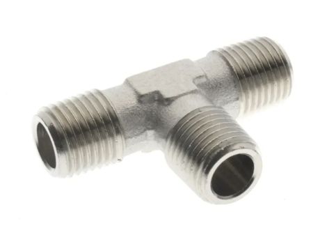 Trójnik gwintowany typu T ZZZ 3 x G 1/4 GZ, mosiądz niklowany