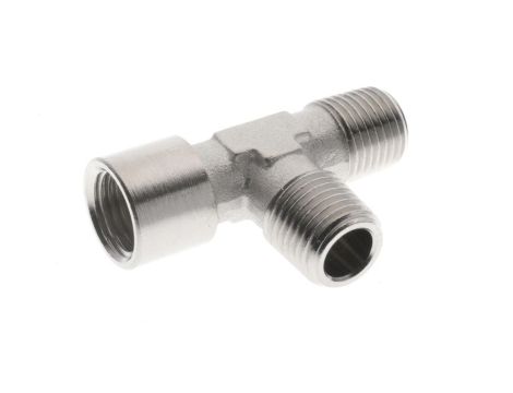 Trójnik gwintowany typu T WZZ 2 x G 1/2 GZ - G 1/2 GW, mosiądz niklowany