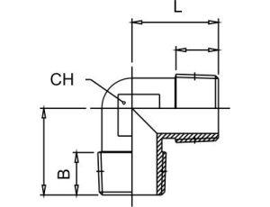 Kolanko gwintowane G 1/8 GZ, mosiądz niklowany - image 2
