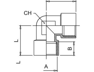 Kolanko gwintowane G 1 GW, mosiądz niklowany - image 2