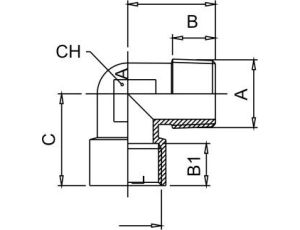 Kolanko gwintowane G 3/4 GW/GZ, mosiądz niklowany - image 2