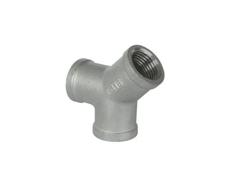 Trójnik nierdzewny gwintowany typu Y WWW 3 x G 3/8 GW, stal 316