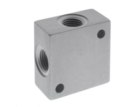 Czwórnik gwintowany typu kostka WWWW 4 x G 1/4 GW, aluminium