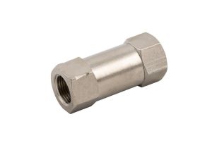 Zawór zwrotny gwintowany G 1/8 GW, PN8 mosiądz niklowany, NBR, ciśnienie otwarcia 0,2 bar