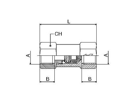 Zawór zwrotny gwintowany G 1/8 GW, PN8 mosiądz niklowany, NBR, ciśnienie otwarcia 0,2 bar - 2