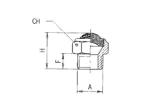 Tłumik hałasu płaski pod klucz G1/2 GZ, mosiądz, spiek brązu - 2
