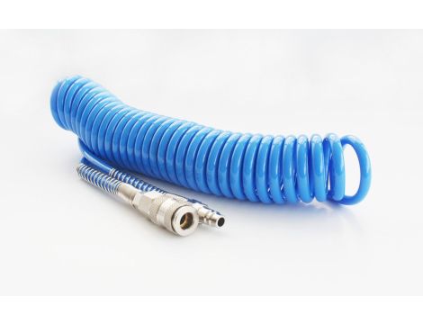 Wąż spiralny pneumatyczny 8x5 mm z szybkozłączami DN7,2 długość 15 m - 4