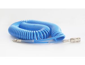 Wąż spiralny pneumatyczny 8x5 mm z szybkozłączami DN7,2 długość 5 m